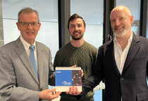 Private Donor Ulrich Korwitz, Skyler Perot and Prof. Björn Schumacher, Scientific Director of CECAD 